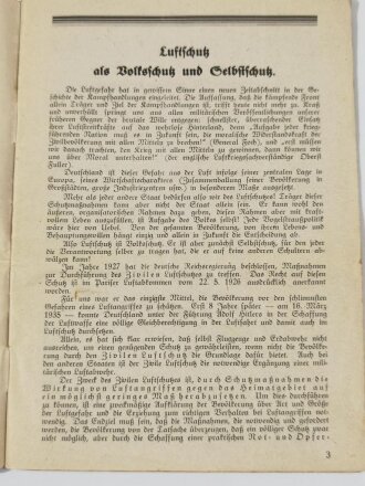 "Luftschutz ist Selbstbehauptungswille" Aufgaben und Erfahrungen über die Ausbildung im zivilen Luftschutz! mit 29 Seiten