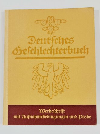 "Deutsches Geschlechterbuch" Werbeschrift mit...