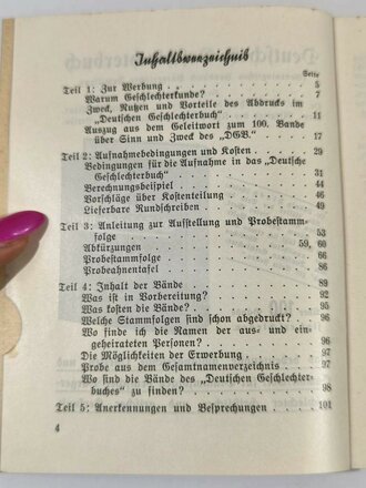 "Deutsches Geschlechterbuch" Werbeschrift mit...