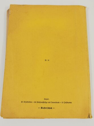 "Wehrsport" Feldpostbriefe an unsere Wehrmacht mit amtlichem Vordruck. DIN A5 Mappe mit Inhalt