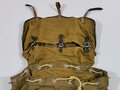 Rucksack für Gebirgstruppen der Wehrmacht, datiert 1941. Getragenes Stück in gutem Zustand, Beriemung nicht ganz komplett bzw. defekt