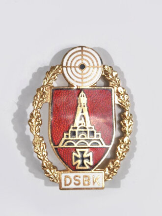 Deutschland nach 1945, Deutscher Soldatenbund Kyffhäuser , Bundessportschützen Abzeichen in bronze DSBK, 51mm