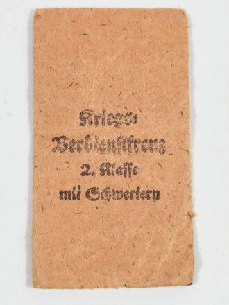 Tüte für Kriegsverdienstkreuz 2.Klasse mit...