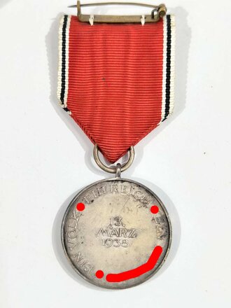 Anschlussmedaille Österreich 13. Oktober 1938 im Etui