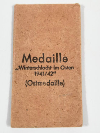Medaille Winterschlacht im Osten am Band. Guter Zustand, in Tüte von Katz & Deyhle Pforzheim