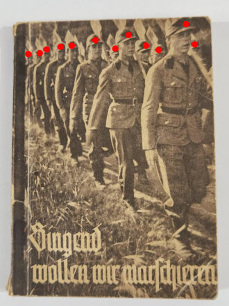RAD "Singend wollen wir marschieren... Liederbuch des Reichsarbeitsdienstes", 4. Auflage, um 1940, 160 Seiten, 10,5 x 15 cm, gebraucht
