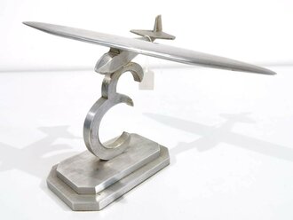 Flugzeugmodell aus Leichtmetall,  Gesamthöhe 15cm