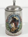 Erinnerungskrug 0,5 Liter " Zur Erinnerung a.d. 109. Lehrgang d. Heeres Lehrschmiede München 1940 ". Unbeschädigt, gebraucht