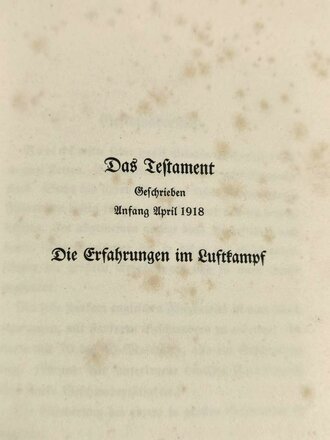 Luftwaffe "Rittmeister Manfred Freiherr von Richthofen"  Sein militärisches Vermächtnis, 32 Seiten, über DIN A5