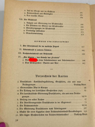 "Spaten und Ähre. Das Handbuch der deutschen Jugend im Reichsarbeitsdienst", 288 Seiten, 1938, gebraucht, DIN A5