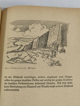 "Das Buch vom West-Wall", datiert 1940, 125 Seiten, DIN A5, gebraucht