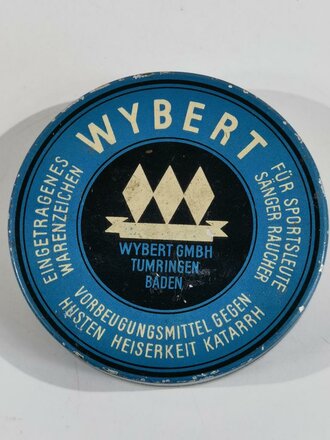Blechdose " Wybert" Vorbeugungsmittel gegen Husten Heisterkeit Katarrh. Leer30