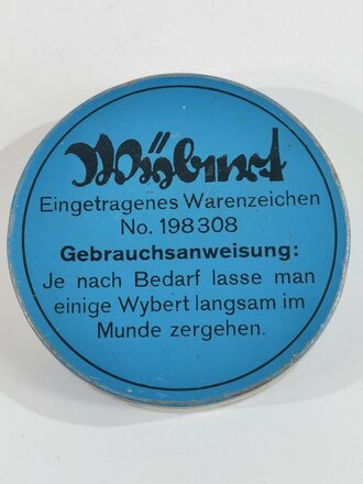 Blechdose " Wybert" Vorbeugungsmittel gegen Husten Heisterkeit Katarrh. Leer30