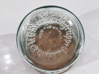 Honigglas der "Reichsfachgruppe Imker e.V." Gewähr für echten Deutschen Honig,  Höhe 10cm, unbeschädigt