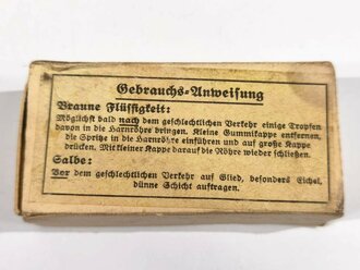 Wehrmacht, Mittel gegen Geschlechtskrankheiten in Verpackung, sehr guter Zustand