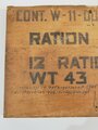 Geschnitzter Bilderrahmen mit Sinnspruch für einen Gefallenen, hergestellt aus U.S. amerikanischer Rationskiste in Gefangenschaft bei Marseilles 1945. Maße 19 x 29cm