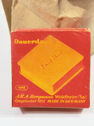 Ungeöffnete Packung "Rosodont" Zahnpulver, ungeöffnet, Preis in Reichsmark, sie erhalten ein ( 1 ) Stück aus der originalen Umverpackung