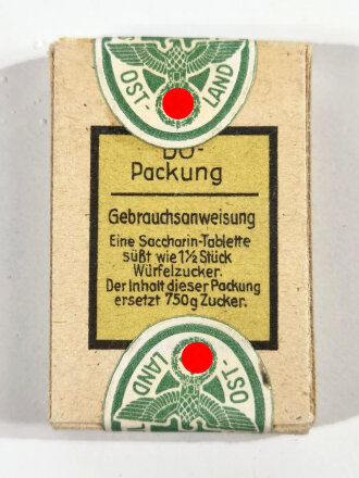 Pack Süßstoff Saccarin " Süßstoff Monopol Ostland"