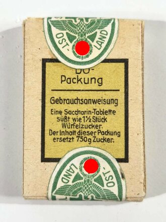 Pack Süßstoff Saccarin " Süßstoff Monopol Ostland"