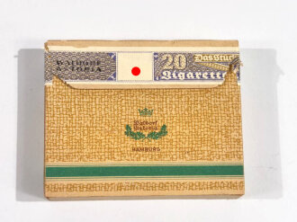 Schachtel Zigaretten " Echt Orient" mit Inhalt, Steuerbanderole mit Hakenkreuz