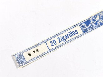 Papieretikett 20 Zigarillos " Für Deutsche...