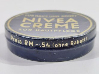 Blechdose " Nivea Creme" Preis in Reichsmark, Durchmesser 75mm