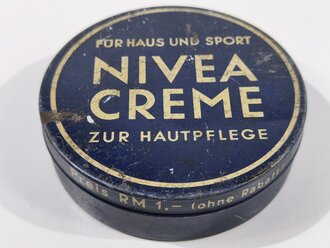 Blechdose " Nivea Creme" Preis in Reichsmark, Durchmesser 92mm