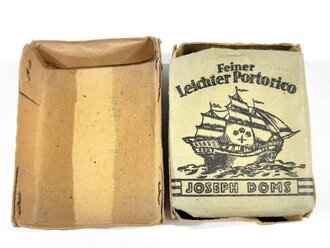 Feldpostpaket mit einem Pack Tabak als Inhalt, Steuerbanderole mit Hakenkreuz