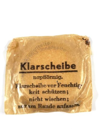 Paar Ersatzklarscheiben " napfförmig"  für das Deckelfach der Gasmaskendose der Wehrmacht