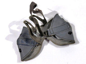 Allgemeine Schutzbrille Wehrmacht in grauer Ledereinfassung. Guter Zustand