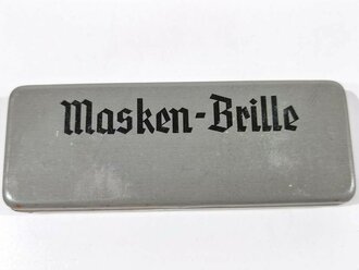 Maskenbrille Wehrmacht, nicht ausgegebenes Set aus altem Fabrikbestand