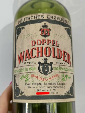 Leere Flasche " Doppel Wacholder" Deutsches...