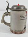 Bierkrug 0,5 Liter " Erinnerung an meine Dienstzeit Kraftfahr-Abteilung 7 München 1935/36" unbeschädigtes Stück , nicht gereinigt