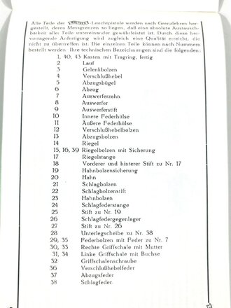 REPRODUKTION "Die Walther Leuchtpistole - Kaliber 4(26,5mm) ", 12 Seiten 