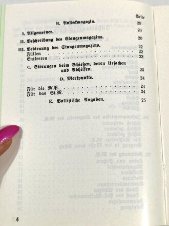 REPRODUKTION "Die Maschinenpistole 18 I.", Berlin 1938, 28 Seiten, DIN A6