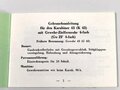REPRODUKTION D 1865/2 "Karabiner 43 (K 43) mit Gewehr-Zielfrnrohr 4-fach (Gw ZF 4-fach) Gebrauchsanleitung", 32 Seiten, 10,5 x 7,3 cm