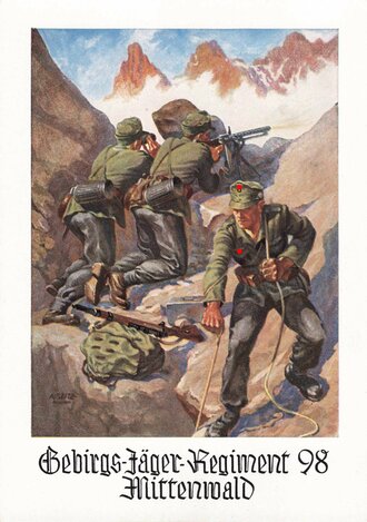 Ansichtskarte "Gebirgs-Jäger-Regiment 98 Mittenwald"