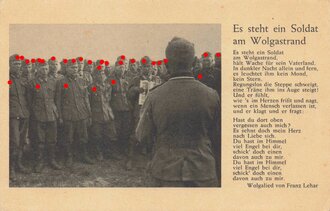 Ansichtskarte "Es steht ein Soldat am Wolgastrand"