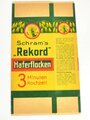 Verpackung "  Schram´s Rekord Haferflocken "  Maße  13 x 23 cm, ungebrauchtes Firmenmuster