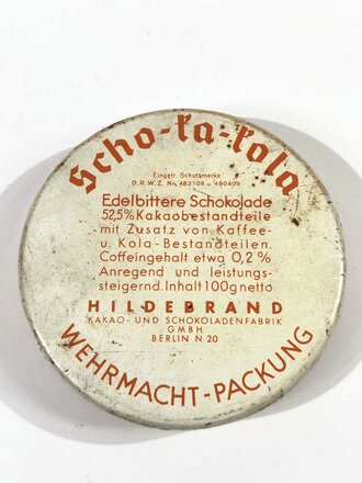 Scho-ka-kola Dose Wehrmacht Packung datiert 1941, leer