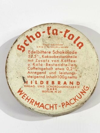 Scho-ka-kola Dose Wehrmacht Packung datiert 1941, leer