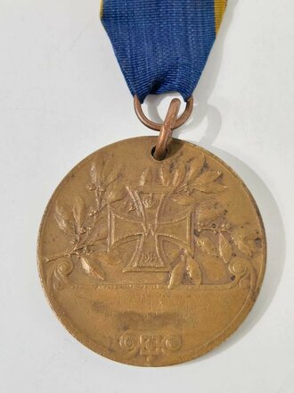 Tragbare Medaille ( für eine Fahne? ) "Gestiftet vom Krieger Gauverband Wiesenthal" Durchmesser 60mm