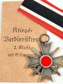 Kriegsverdienstkreuz 2.Klasse mit Schwertern, unmarkiertes Stück mit Band, in Tüte von Poellath Schrobenhausen