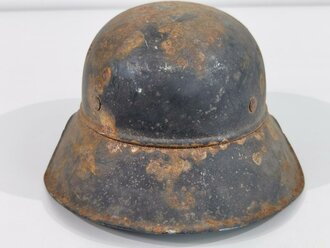 Stahlhelm Luftschutz. Originallack, ungereinigtes Stück