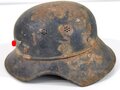 Stahlhelm Luftschutz. Originallack, ungereinigtes Stück