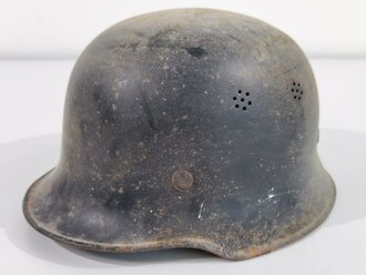 Stahlhelm Feuerwehr III.Reich. Originallack,...