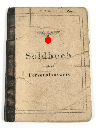 Technische Nothilfe, Soldbuch vom 12.8.1941, Kriegsverdienstkreuz 2.Klasse mit Schwertern verliehen am 30.1.45, "Die Voraussetzungen zur Verleihung des Ärmelbandes Kurland sind erfüllt"