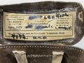 1.Weltkrieg, Koppeltasche für Sanitäter datiert 1918. Ungeschwärztes Stück in gutem Gesamtzustand. Der Deckel unschlau beschriftet, ungereinigt
