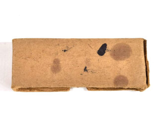 Pappschachtel für " 16 Pistolenpatronen 08" datiert 1943