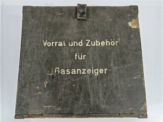 Transportkasten Wehrmacht " Vorrat und Zubehör für Gasanzeiger" Originallack